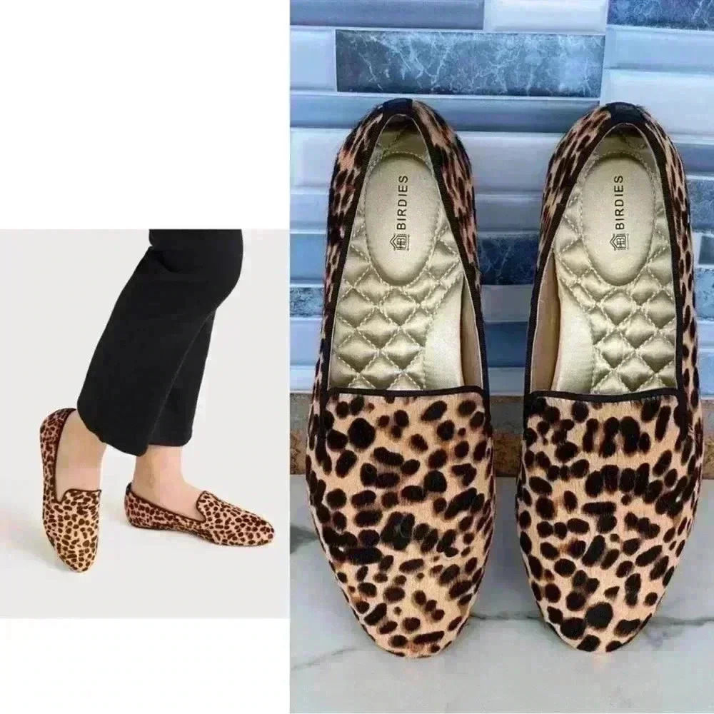 Birdies The Starling Cheetah Calf Hair size 7